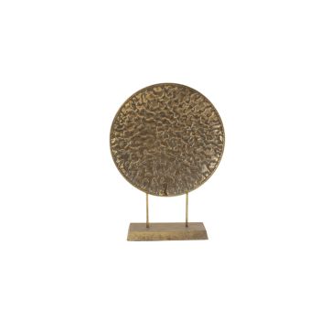 Round Pressed Gold Table Decor - Gold