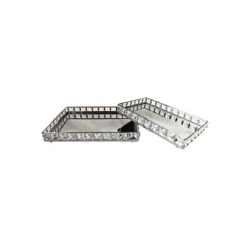 Katie Tray - Rectangle - Set of 2 - Silver