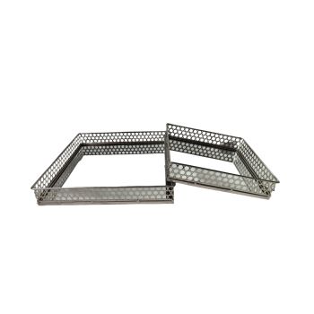 Nina Tray - Rectangle - Set of 2 - Silver