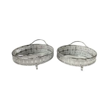Tessa Round Tray - Small - Silver
