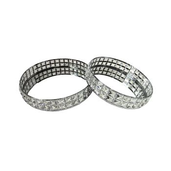 Katie Tray - Round - Set of 2 - Silver