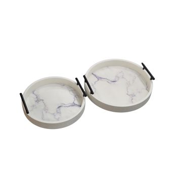 Maison Round Tray - Set of 2 - White