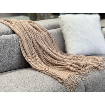 Tessa Throw Rug Blanket - Brown