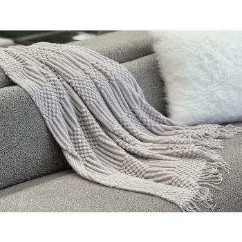 Tessa Throw Rug Blanket - Grey