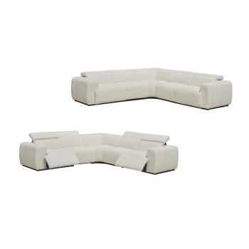 Cleo Boucle Electric Modular Lounge - Cream