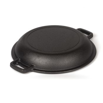 26cm 2-in-1 Cast Iron Dutch Oven & Skillet Set  Pre-Seasoned Dual-Use Pot with Lid Fry Pan, Durable & Versatile Cookware
