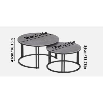 Interior Ave - Premier Nested Coffee Table Set - Grey Stone