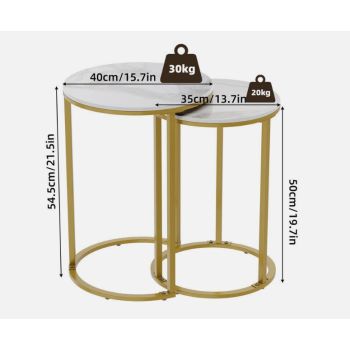 Interior Ave - Deva Gold Nested Side Table Set