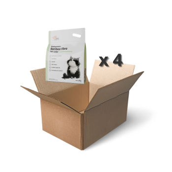 Whisker Wonderland Bulk Biodegradable Bamboo Fibre Cat Litter 4KG - Full Box (Save More!) | Superior Odour Control, Fast Clumping & Flushable | Eco-Friendly Value Pack