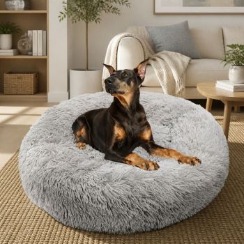 Pet Dog Bedding Warm Plush Round Comfortable Nest Comfy Sleep Kennel XXL