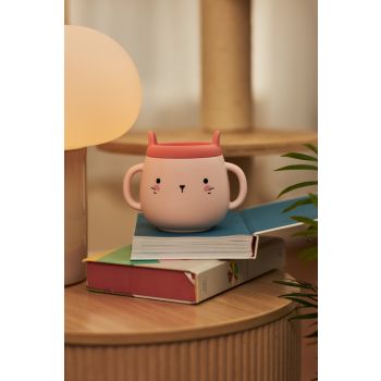 Whisker Wonderland Innovative Hydroponic Cat Grass Growing Mug - Pink | Soil-Free, Digestion & Hairball Aid, Eco-Friendly Silicone, Reusable