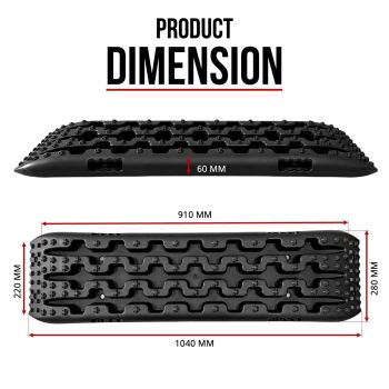 2x 10 Ton 4WD Car Recovery Tracks Sand Mud Snow Traction Boards Off-Road Device Mat
