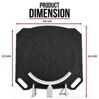 2 pc Aluminum Wheel Alignment Turntable Pair 360° Rotating Turn Plate 2 Ton