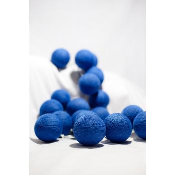 20 Ball Dark Blue 3m String Light Battery Box 5cm Cotton Ball  Christmas Birthday Boy Special Occasion Decoration