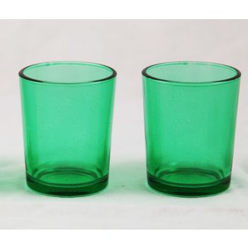 10 Pack Green Glass Votive Candle Holders Table Centreoieces  Xmas Wedding Anniversary Event Recption Party Function or Home Decor 