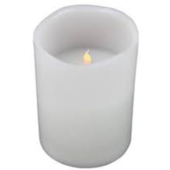 2 Pcs LED Block Pillar Candle White Flameless Safe Indoor Battery Power Party Home Decor Wedding Xmas Table Centrepiece