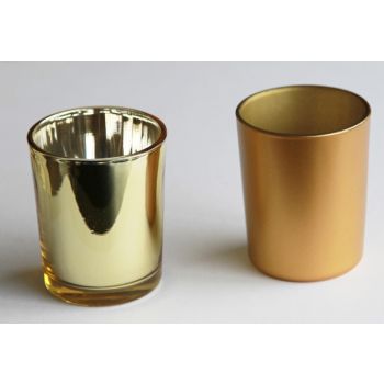 40 Bulk Pack Matt Gold Glass Votive Candle Holders Table Centreoieces  Xmas Wedding Anniversary Event Recption Party Function or Home Decor 
