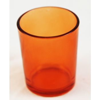 40 Pack Orange Glass Votive Tealight Candle Holders House Party Centerpiece Xmas Wedding Decor Glass Candlestick Party Decorations Bridal Baby Shower Event
