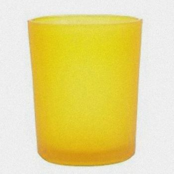 10 Pack Yellow Frosted Glass Votive Candle Holders Table Centreoieces  Xmas Wedding Anniversary Event Recption Party Function or Home Decor 