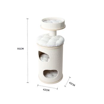 HONEYPOTCAT PURRING Multi-Level Sisal Barrel Cat Tower - 95cm