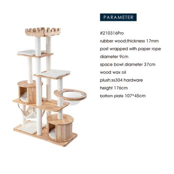 HONEYPOTCAT MZ Grand Elegance Cat Catsle With Space Capsule - PRO 176cm