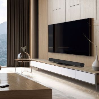 Kanto S10 Low-Profile Angled Sound Bar and Center Channel Speaker Stand for Home Theater