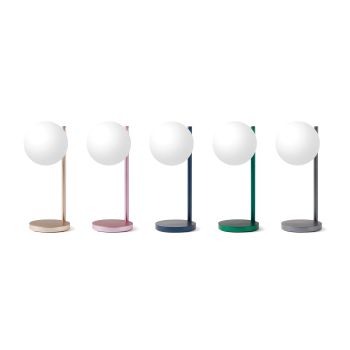 Lexon Bubble Desk Lamp With Built-In Wireless Charger - Gunmetal