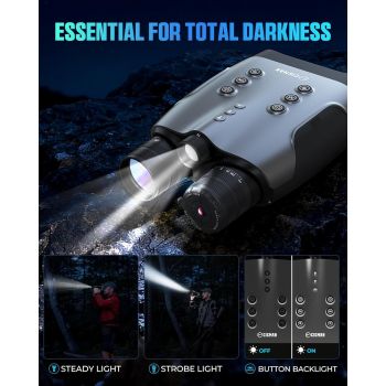 CIGMAN True 4K Night Vision Binoculars,Infrared Goggles with Full-Color Low-Light Imaging, 7-Layer Coated Lens,18H Battery for Wildlife, Security, Outdoor Adventure