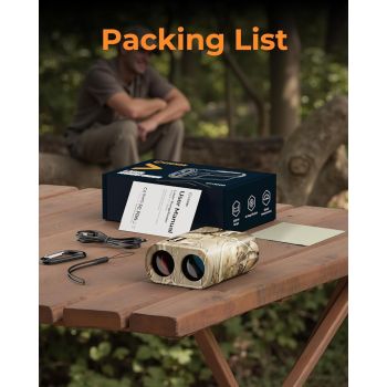 Ultra Long Range & Fast Accuracy: CIGMAN upgraded range finder measures from 5 to 3280 yards with an accuracy of ±1 yard, giving you reliable data in under 1 second. The multi-coated lens and 6x magnification deliver a bright, crisp view, even in dense wo
