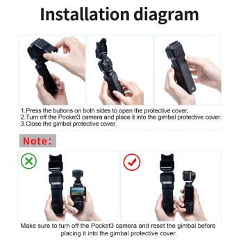 STARTRC Gimbal Protective Cover for DJI Osmo Pocket 3 Creator Combo, Anti-Fall Storage Handheld Camera Screen Protector for DJI Pocket 3 Accessories
