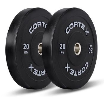 CORTEX 70kg Black Series V3 Rubber Olympic Bumper Plate Set A