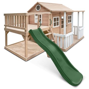 Lifespan Kids Finley Cubby House with 1.8m Slide (Green)