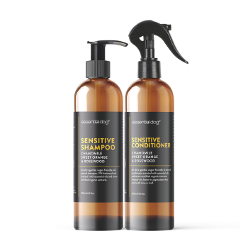 Natural Sensitive Dog Shampoo & Conditioner 2 Pack (Chamomile, Sweet Orange & Rosewood)