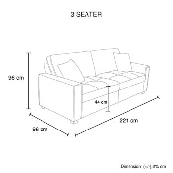 2+3 Seater Sofa Set Polyester Charcoal Fabric Multilayer Two Pillows Individual Pocket Spring