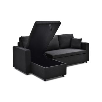 Multifunctional Sofa Bed Fabric Upholstery Chaise Section Comfy Cushions Armrests