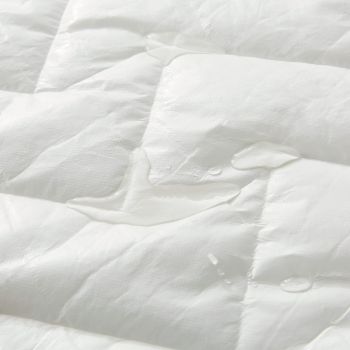 Gioia Casa 100% Ultra-Soft Cotton Quilted Anti-Microbial Mattress Cover Protector - White - Queen Size