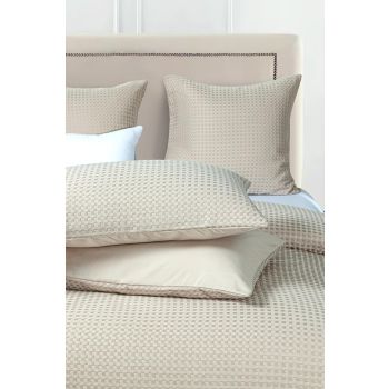 CleverPolly 100% Premium Waffle Microfibre Quilt Cover Set (3Pcs) - Beige - Queen