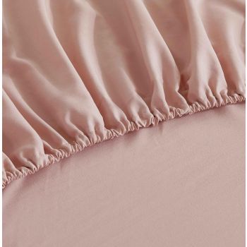 Vintage Washed Microfibre Sheet Set (Pink, Queen)