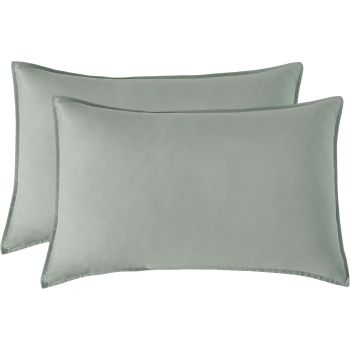 Vintage Washed Microfibre Sheet Set (Sage, King)
