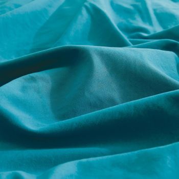 Twin Pack Vintage Washed Microfibre European Pillowcase (Teal, Square)