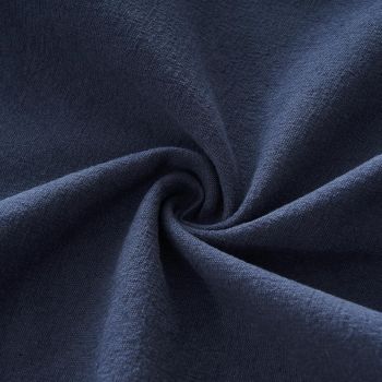 Linen Cushion Covers - 30% Linen 70% Cotton Blend, Soft & Breathable with Hidden Zipper Design - Navy Blue, 45cm x 45cm (Twin Pack)