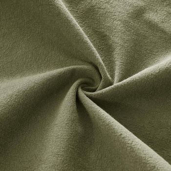 Linen Cushion Covers - 30% Linen 70% Cotton Blend, Soft & Breathable with Hidden Zipper Design - Olive Green, 30cm x 50cm (Twin Pack)