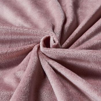 CleverPolly Set of 2 Super Soft Corduroy Velvet Standard Pillowcase - Dusty Pink