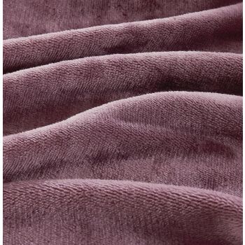 Teddy Sherpa Twin-Pack Standard Pillowcases - Soft Reversible Velvet & Sherpa Cushion Covers - Machine Washable with Zipper Closure -  48x73cm - Mauve