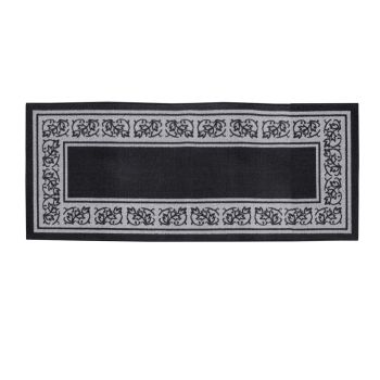 Newton Rubber Backed Non Slip Bath Runner 50 x 120cm Black