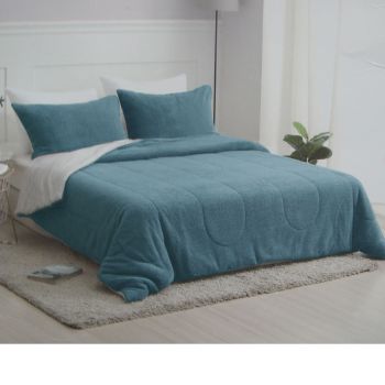 Nolan Steel Blue 4 Piece Comforter Set Queen