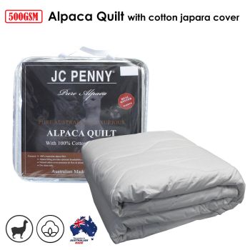 500GSM Alpaca Quilt with Cotton Japara Cover - Queen
