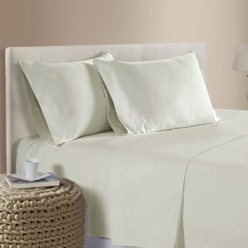 400TC Bamboo Cotton Sheet Set Ivory Queen