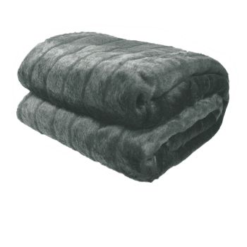 Faux Fur Animal Assorted Throw Rug Channel Grey