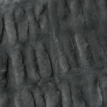 Harper Soft Ruched Pattern Faux Fur Throw Rug 127 x 152 cm Charcoal